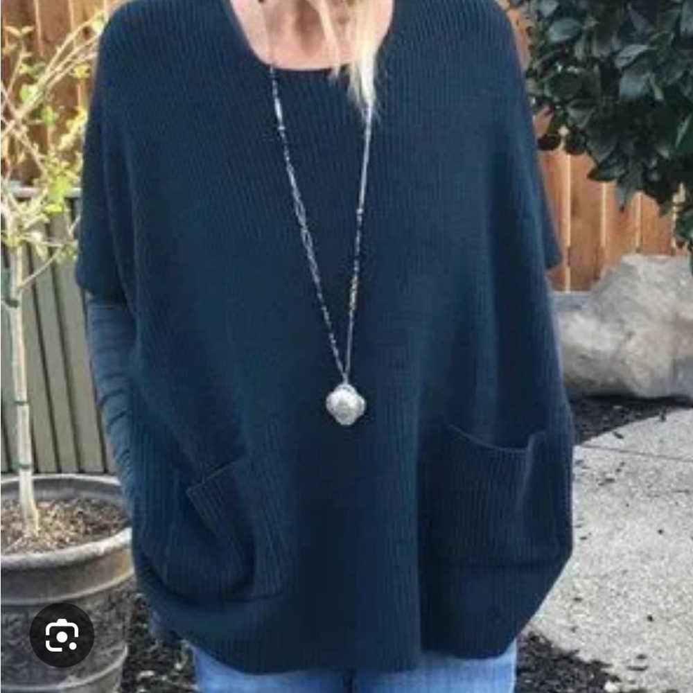 Cabi style 3683 Sapphire Teal OVERSIZED Flex Poncho fits up to 2x PTP 37”